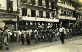 Panana police marching in a parade in Panama City, Panama 1945 – Best Places In The World To Retire – International Living