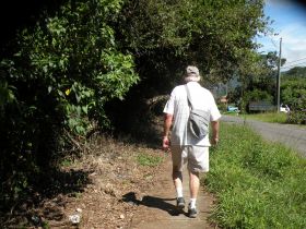 Arne Jensen walking on a path near the road in Boquete, Panama – Best Places In The World To Retire – International Living