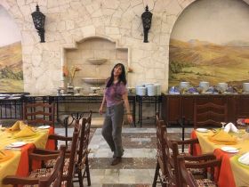 Jet Metier at buffet at hotel in downtown Merida, Mexico – Best Places In The World To Retire – International Living