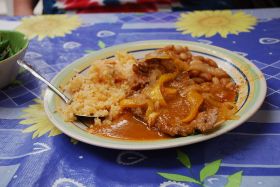 Beef with a chili sauced served from a food stall in San Miguel de Allende, Mexico – Best Places In The World To Retire – International Living