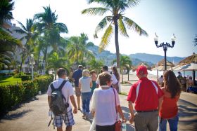 Busy beach walk  malecon, Puerto Vallara,Mexico – Best Places In The World To Retire – International Living