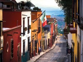 Cobblestone street in San Miguel de Allende, Mexico – Best Places In The World To Retire – International Living