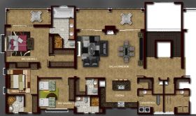 Floor plan for a model home at Boqueta Alta Condominiums, Boquete, Panama – Best Places In The World To Retire – International Living