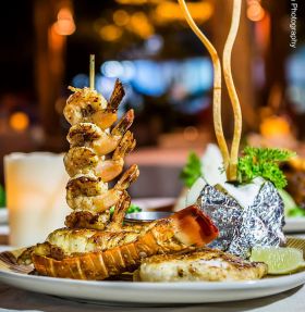 Lobster at Hidden Treasure Restaurant, Ambergris Caye, Belize