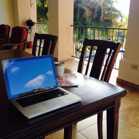 Makeshift office at Lucero Homes and Golf, near Boquete, Panama – Best Places In The World To Retire – International Living