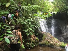 Marissa Lolk hiking along a waterfall in Nicaragua – Best Places In The World To Retire – International Living