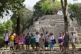 Residents of Orchid Bay exploring the Mayan ruins near Corozal, Belize – Best Places In The World To Retire – International Living