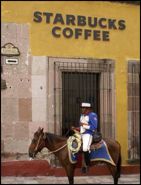 Starbucks with police on horseback, Mexico – Best Places In The World To Retire – International Living