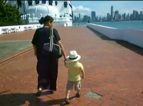 grandson with nanny on casco viejp seawall – Best Places In The World To Retire – International Living