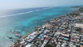 Ambergris Caye, Belize, aerial view