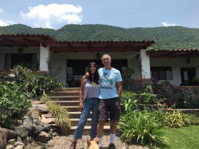 Jet Metier and Chuck Bolotin at Jocotepec house, Mexico