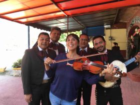 Jet Metier with mariachi band in Mexico