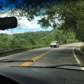 Nayarit road with car