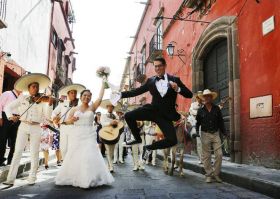 Getting married street scene in San Miguel de Allende – Best Places In The World To Retire – International Living