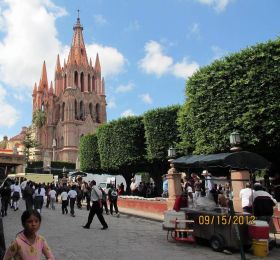 Walking outside the parroquia in San Miguel de Allende – Best Places In The World To Retire – International Living