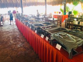 Line of buffet items in Isla Mujeres – Best Places In The World To Retire – International Living
