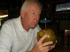In Boquete having a coconut drink – Best Places In The World To Retire – International Living